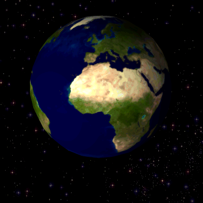 Rotating Earth globe, a classic web GIF